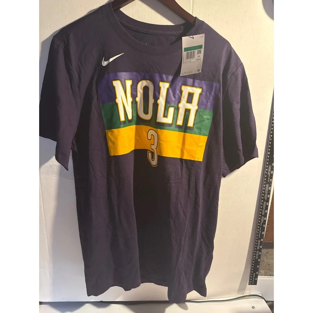Nike NBA New Orleans Pelicans CJ McCollum NOLA City Edition Purple T-Shirt XL
